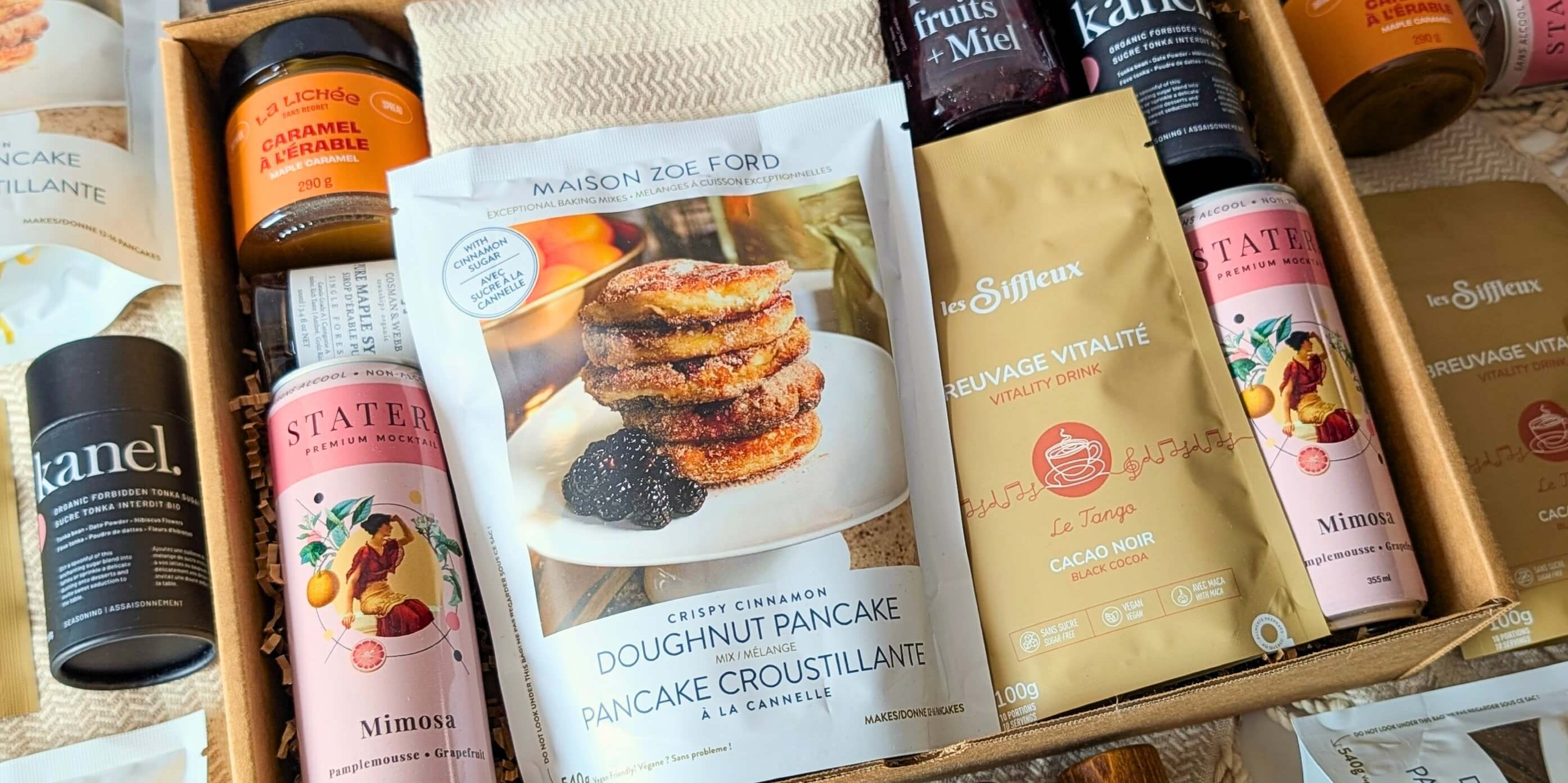 boite cadeau confort chaï produits québécois locaux