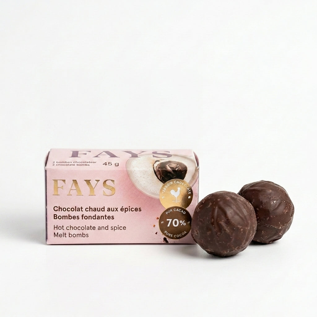 Hot chocolate melting bombs