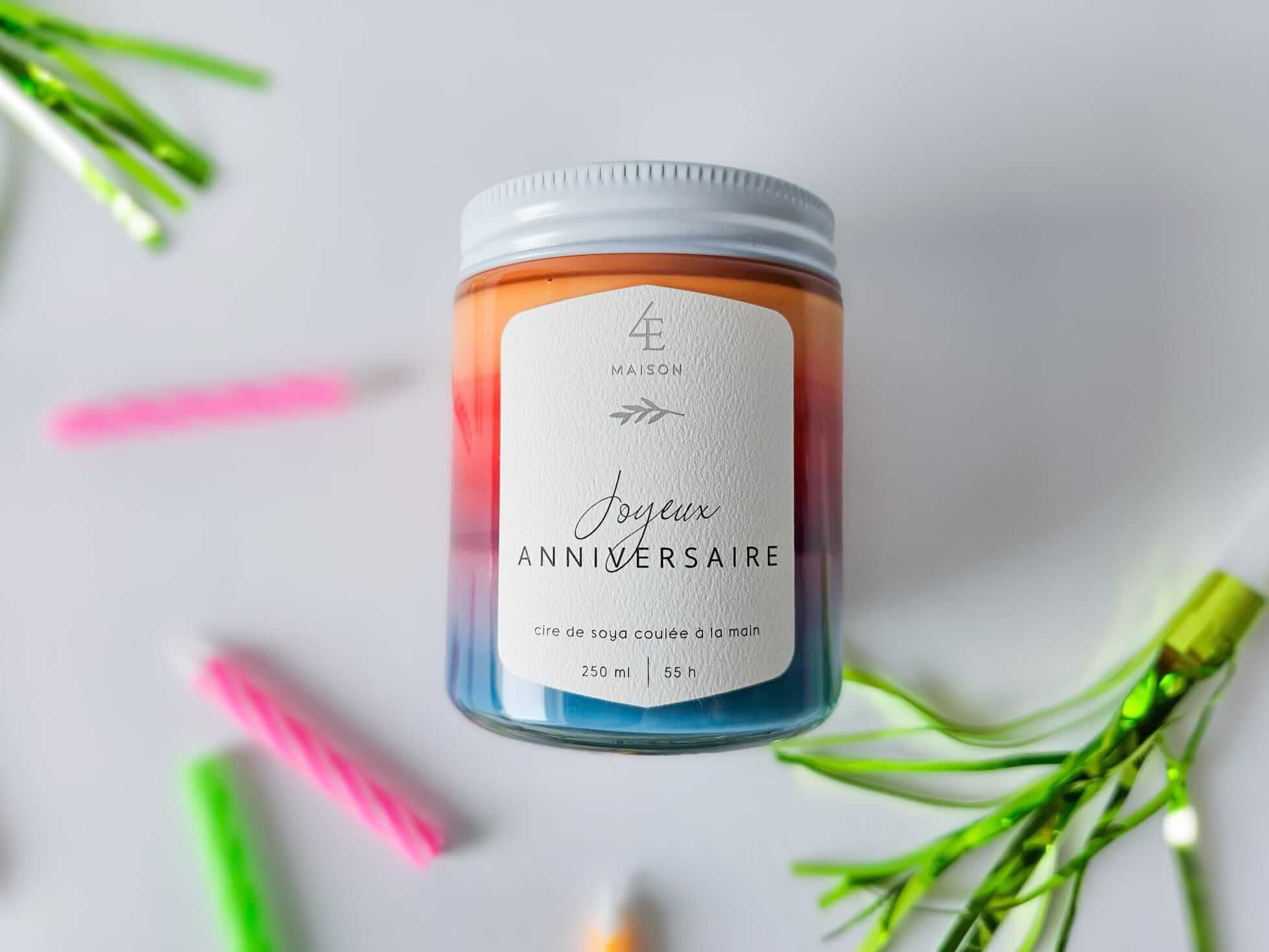 chandelle joyeux anniversaire 4elements