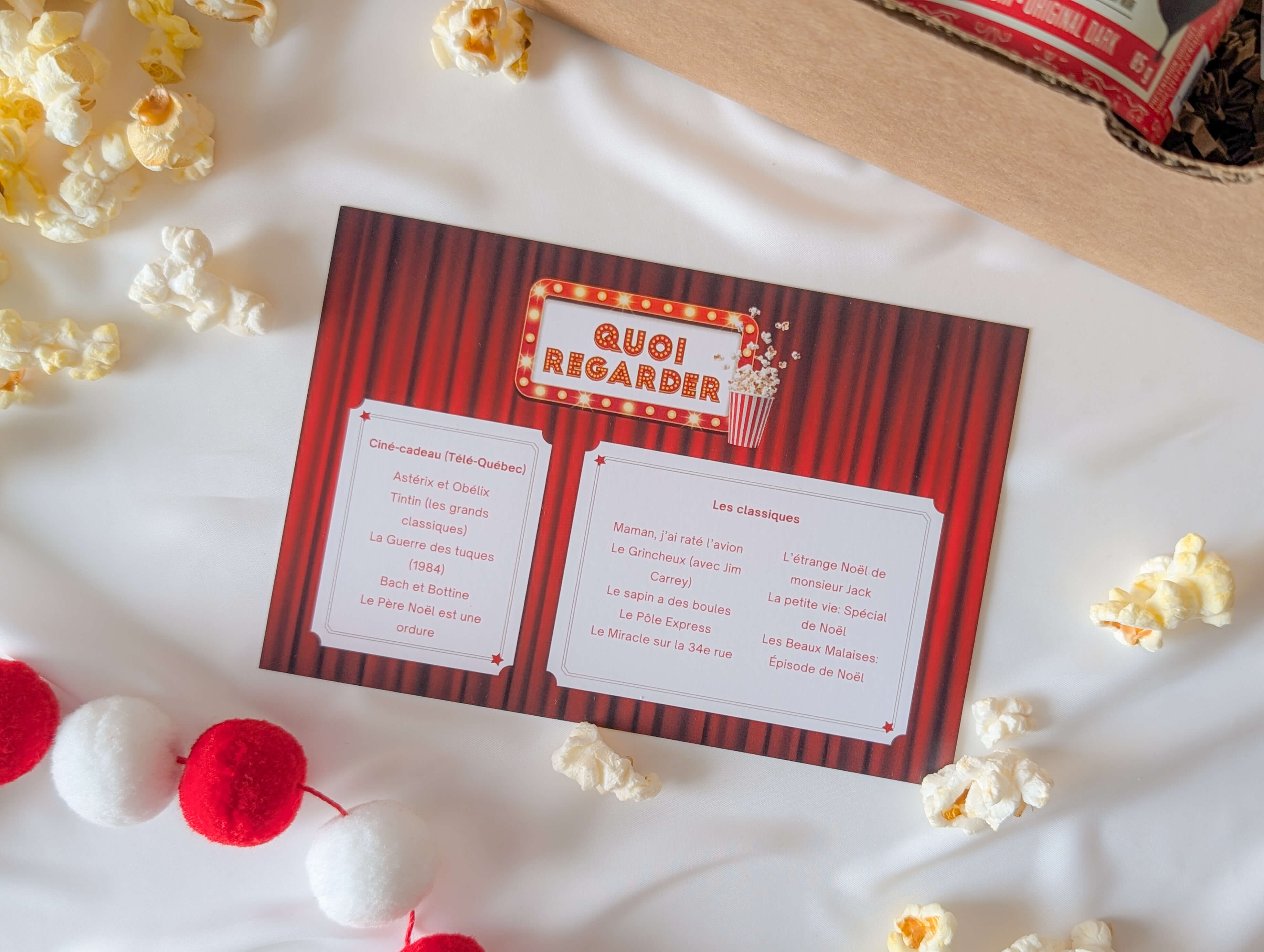 Holiday Movie Night ✧ Pre-order, delivery after November 1