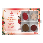 Holiday gift set of 8 3D cocktail bombs