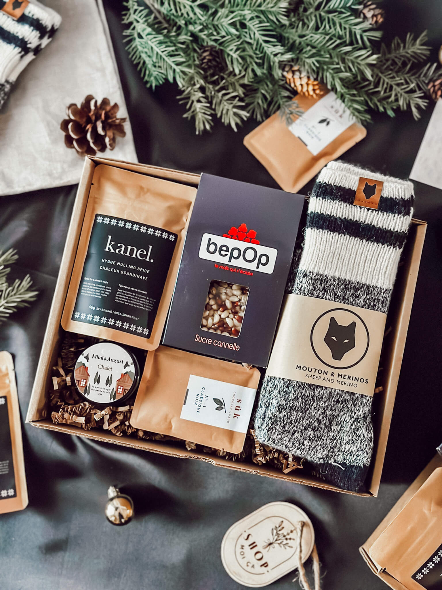 boite cadeau chalet produits quebecois