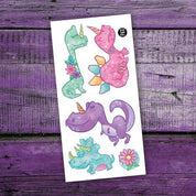 Tatouages temporaires pour enfants dinosaures pastels Pico Tatouage