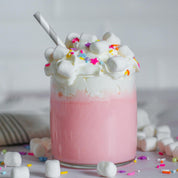 Coloured hot chocolate