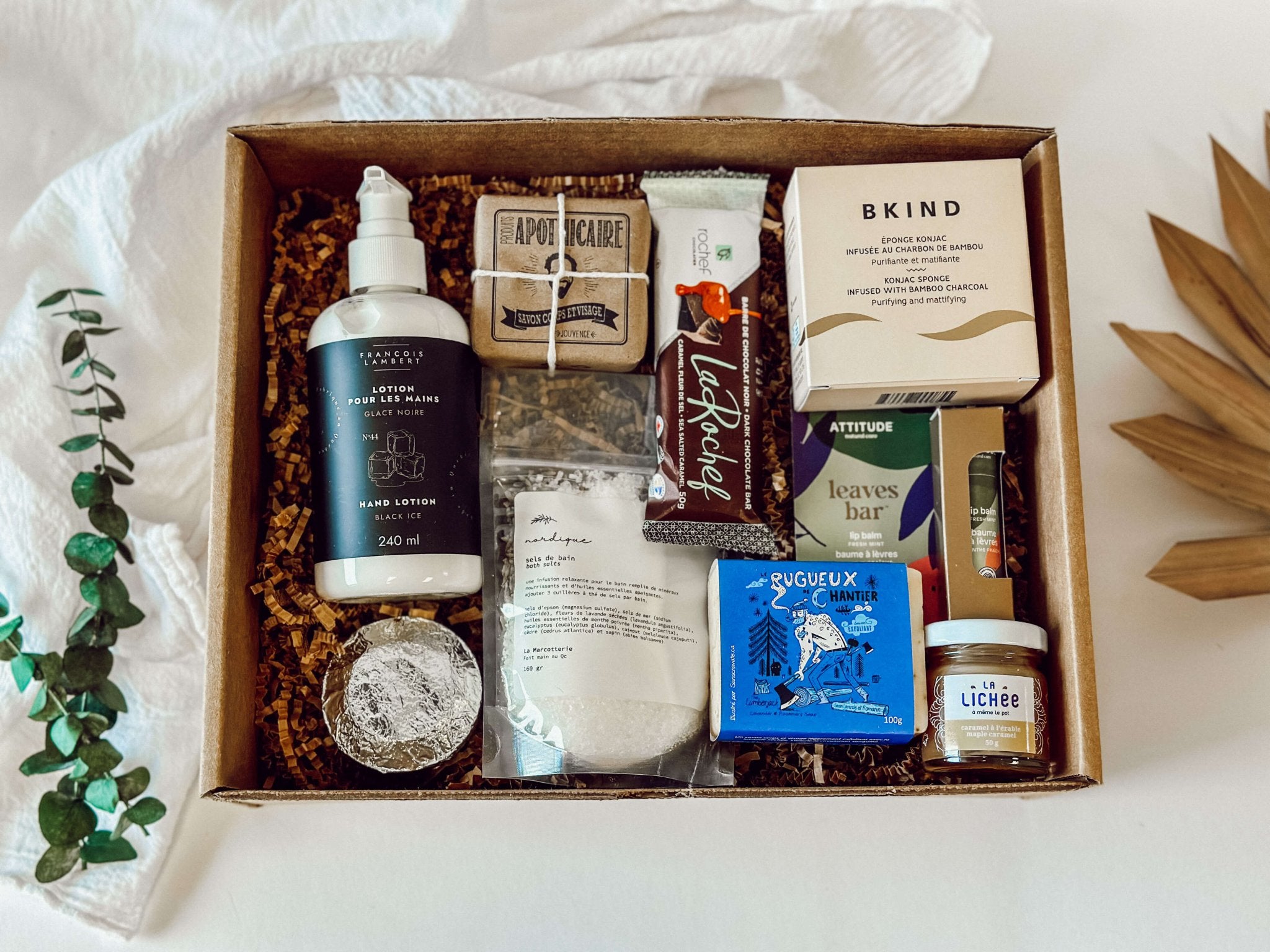 boite surprise cocooning gourmande pour homme valeur 80$ produits locaux